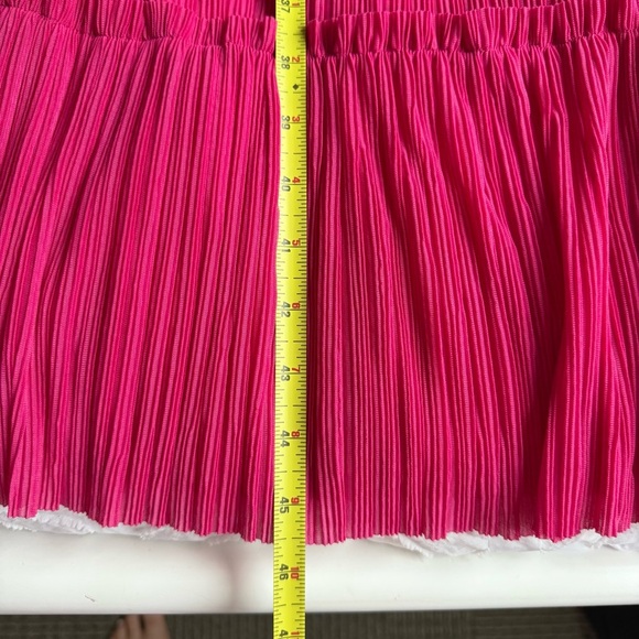 Miss Selfridge Pink Sleeveless Flowy Midi Dress Mesh Neckline - Picture 4 of 7